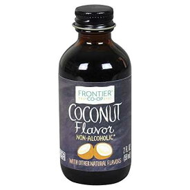 Frontier Co-op Coconut Flavor, 2 Ounce Glass Jar, Non Alcoholic, Add Tropical Twist to Baked Treats, Frostings and Smoothies