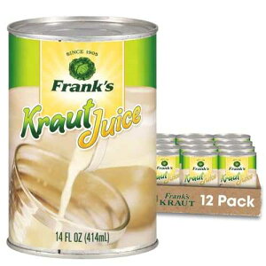 ??? ???? ??, 414.03ml (12? ?) Frank's Frank s Kraut Juice 14oz Cans (12 Pack) Tangy Sauerkraut Juice from Naturally Fermented Cabbage Gluten-Free, Vegan, Shelf-Stable Great for Drinking, Cooking & Gut He