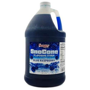 Snappy Blue Raspberry Sno Cone Syrup, 1 Gallon (128 ounces) Size, Ready to Use For Snow Cone Machines, Flavored Syrup for Shaved Ice, 14 Flavor Options