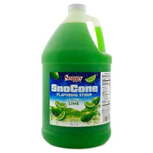 ??? ?? ?? ?? ? ??, 1 ?? Snappy Lime Sno Cone Syrup, 1 Gallon (128 ounces) Size, Ready to Use For Snow Cone Machines, Flavored Syrup for Shaved Ice, 14 Snow Cone Flavor Options