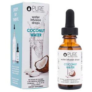 Pure Inventions Coconut Water - Water Enhancer Drops - Electrolyte Hydration - No Sugar, Calories, or Artificial Sweeteners - 30 Servings, 1 oz