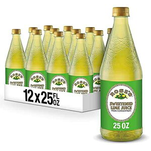 Rose's Sweetened Lime Juice, 25 fl oz bottle (Pack of 12), Made with Real Lime Juice, Mixer to Add to Cocktails and Non-Alchoholic Drinks, Trusted by Bartenders