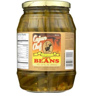 ??? ?? ?? ? (4? ?) Cajun Chef Louisiana Spicy Green Beans - 32 oz (Pack of 4) - Bold Cajun Flavor - Perfect for Hors d'Ouevres, Cocktail Parties, as a Salad Garnish, Bloody Marys and More - Versatile