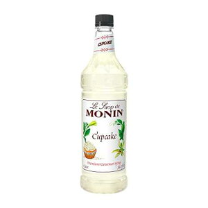 Monin - Cupcake Syrup, Rich Vanilla Cake Flavor, Great for Lattes, Frappes, & Dessert Cocktails, Vegan, Non-GMO, Gluten-Free (1 Liter)