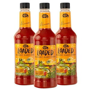 Master of Mixes Loaded Bloody Mary Drink Mix�A�����Ɏg����A1 ���b�g���{�g�� (33.8 �t�ʃI���X)�A3 �p�b�N Master of Mixes Loaded Bloody Mary Drink Mix, Ready To Use, 1 Liter Bottle (33.8 Fl Oz), Pack of 3