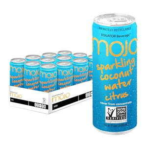 EQUATOR Beverage MOJO Sparkling Coconut Water + Citrus | Hydration Drink & Sports Drink | Electrolytes Beverage 1043 mg | Vitamin B & C | Hydration Drink for Skin & Body | 10.8 Oz (Pack Of 12)
