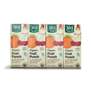 ??? ?? 365, ??? ??? ??, ??? 100% ?? ???, ??? ?? (8 - 6.75 Fl Oz ??), 54 Fl Oz 365 by Whole Foods Market, Organic Fin-Tastic Fruit Punch, 8 Pack