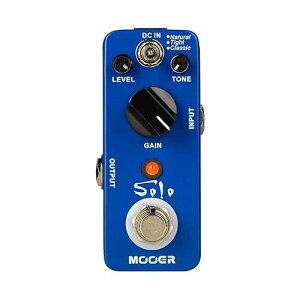 MOOER Solo distortion guitar pedal, high gain distortion, 3 modes, natural/tight/classic, True Bypass, with adjustable tone and volume.