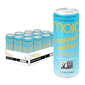 EQUATOR Beverage MOJO Coconut Water + Mango Juice | Hydration Drink & Sports Drink | Electrolytes Beverage 1043 mg | Vitamin B & C | Hydration Drink for Skin & Body | 11.1 Oz (Pack Of 12)
