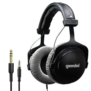 Gemini Sound Gemini Pro Headphones 53mm Drivers, Closed-Back, Deep Bass, Soft Cushions, 1/4 Adapter for DJs, Producers, Podcasting, Gaming & More (DJX-1000)