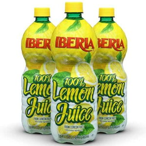 �C�x���A 100% �������W���[�X�A32 �I���X (3 �p�b�N) Iberia 100% Lemon Juice, 32 Ounce (Pack of 3)