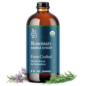 ???? ????? ??? ???? ?? ??, 236.59ml, ??? ? ??? ??, ???? Bluestem Botanicals Organic Rosemary Simple Syrup, 8 oz, Cocktail and Mocktail Mixer for Drinks, Non-Alcoholic