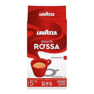 Lavazza Qualita Rossa Ground Coffee, Medium Roast, Arabica and Robusta Blend, 8.8 oz Brick (Pack of 4)