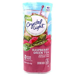 Crystal Light Green Tea Raspberry Drink Mix (20 Pitcher Packets, 4 Canisters of 5)