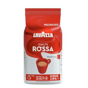 Lavazza Qualit Rossa Whole Bean Coffee, Medium Roast, Arabica and Robusta Blend, 2.2 lb Bag (Pack of 1)