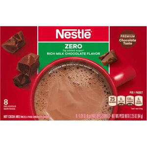 �l�X�� �z�b�g�R�R�A�~�b�N�X�A�����b�A8�����蕕���i6���p�b�N�j Nestle Hot Cocoa Mix, Fat Free, 8-count Envelopes (Pack of 6)