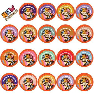 Crazy Cups Flavored Coffee in Single Serve Coffee Pods - Flavor Coffee Variety Pack for Keurig K Cups Machine, 20 Count