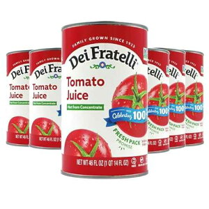 Dei Fratelli �g�}�g�W���[�X�A�u�h�E�̖؂�Z�k�������̂ł͂Ȃ��n�����������́A46 �I���X (6 �p�b�N) Dei Fratelli Tomato Juice, Vine Ripened Not from Concentrate, 46oz (6 pack)