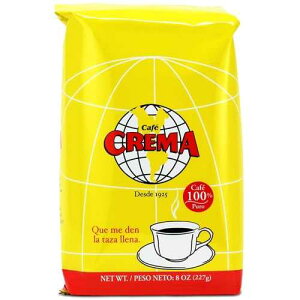 Cafe Crema Ground Coffee from Puerto Rico, 8 ounce bag (Pack of 1)