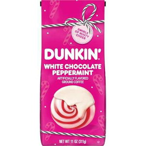 Dunkin' Dunkin�f White Chocolate Peppermint Artificially Flavored Ground Coffee, 11 oz. Bag