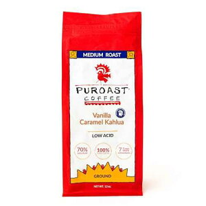 Puroast Coffee Puroast Low Acid Coffee Flavored Coffee | Vanilla Caramel Kahlua Ground | Medium Roast | High Antioxidants & High pH |No Bitter Aftertaste | Reduced Heartburn & GERD | Suitable for Cold Brew - 1