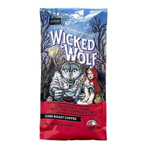 Raven's Brew Coffee - Wicked Wolf - Dark Roast - Full Body of Currant and Spice (Organic Ground, 12 oz)