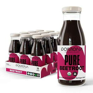 Pomona Organic Juices Pomona Organic Cold Pressed Beet Juice, Non-GMO, No Sugar, Gluten Free, Kosher, Preservative Free - Pack of 12, 8.4 oz