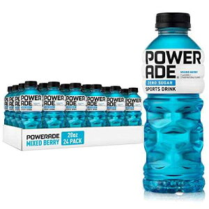POWERADE ZERO�A�[���J�����[�d���������X�|�[�c�h�����N�A�~�b�N�X�x���[�A20�t�ʃI���X�A24�p�b�N POWERADE ZERO, Zero Calorie Electrolyte Enhanced Sports Drinks, Mixed Berry, 20 fl oz, 24 Pack