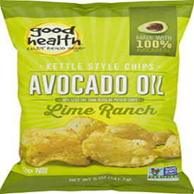 Good Health アボカド オイル ケトル スタイル ライム ランチ チップス 5 オンス バッグ(4袋) Good Health Avocado Oil Kettle Style Lime Ranch Chips 5 oz. Bag (4 Bags)