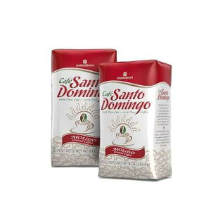 Cafe Santo Domingo INDUBAN Cafe Santo Domingo, 8 oz Bag, Ground Coffee, Medium Roast - Product from the Dominican Republic (Pack of 2)