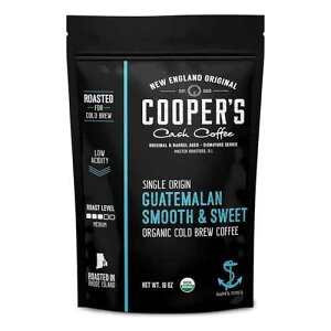 Cooper's Cask Coffee Guatemala Organic Cold Brew Coffee, Single Origin & Gourmet Beans, Tasting Notes of Milk Chocolate, Creamy Caramel & A Hint of Orange, Medium Roast Whole Bean, 16 oz Coffee Bag