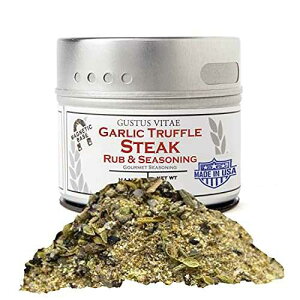 Garlic Truffle Steak Rub Seasoning | All Natural, Non GMO | Authentic Gourmet Spice Mix | Hand Made in Small Batches | GLP-1 Friendly | Made in USA | Sustainably Sourced, Ultra Premium Seasoning | Magnetic Ti