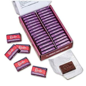 Raaka 100% Dark Chocolate Mini Bars | Unsweetened, Bitter, No Added Sugar or Artificial Sweeteners | Organic, Vegan, Gluten Free, Paleo, Kosher | Box of 30 Individually Wrapped Chocolates