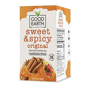Good Earth Tea Co. Good Earth Herbal Tea, Sweet & Spicy, Caffeine Free, Packaging May Vary, 18 Count, Pack of 6
