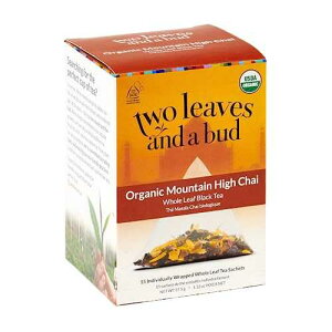 ? ??? & ? ?? ??? ?? ?, 15?? Two Leaves and a Bud Organic Mountain High Chai Tea Bags, Whole Leaf Black Tea and Spices in Compostable Sachets,15 Count (Pack of 1)