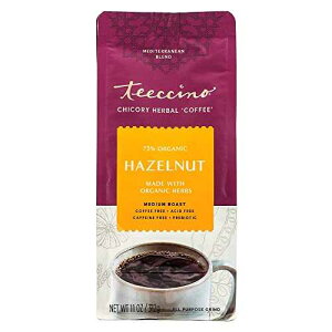 ??? ?? ??? ???? ???, 11?? Teeccino Hazelnut Chicory Coffee Alternative - Ground Herbal Coffee That�fs Prebiotic, Caffeine Free & Acid Free, Medium Roast, 11 Ounce