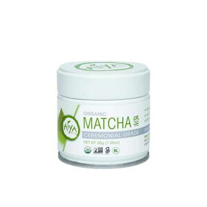 AIYA SINCE 1888 Aiya Organic Ceremonial Grade Matcha Powder - Premium Matcha Ceremonial Grade, Vibrant Jade Green Color, Mild Natural Sweetness, Japanese Tea Ceremonies - 30g Tin