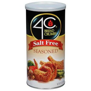 4C Premium Bread Crumbs Salt Free Bread Crumbs, Seasoned, Premium Regular & Gluten Free, Flavorful Crispy Crunchy, Value Pack (Salt Free Seasoned, 12 Ounce (Pack of 1))
