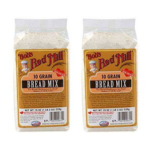 Bob's Red Mill �u���b�h�~�b�N�X�A10 �O���C���A�C�[�X�g�p�P�b�g�t���A19 �I���X (2 �p�b�N) Bob's Red Mill Bread Mix, 10 Grain With Yeast Packet, 19 Ounce (Pack of 2)