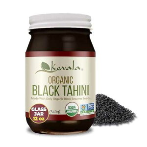 ??? ??? ?? ? ???, 12 ?? Kevala Organic Black Tahini - Gluten Free Black Sesame Paste for Bread, Kitchen Pantry Staple Processed in a Peanut Free Facility, Great to Mix with a Miso Paste or Spread on a