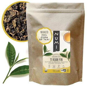 Numi �I�[�K�j�b�N �e�B�[ �e�B �N�A�� �C���A16 �I���X �|�[�`�A���[�Y���[�t �E�[������ (�p�b�P�[�W�͈قȂ�ꍇ������܂�) Numi Organic Tea Ti Kuan Yin, 16 Ounce Pouch, Loose Leaf Oolong Tea (Pack May Vary)