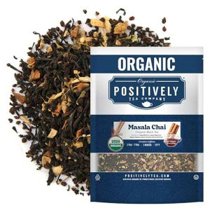 Organic Positively Tea Company�A�}�T���`���C�g���A���[�Y���[�t�A16�I���X Organic Positively Tea Company, Masala Chai Black Tea, Loose Leaf, 16 Ounce