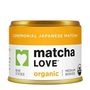 Matcha Love Ceremonial Green Tea �I�[�K�j�b�N 0.7 �I���X �L���j�X�^�[ (1 �p�b�N) �Β��p�E�_�[ Matcha Love Ceremonial Green Tea Organic 0.7 Ounce Canister (Pack of 1) Green Tea Powder