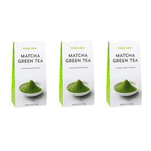 Trader Joe's Matcha Green Tea Powder - Convenient Single Serve Packets, for Travel & Home, 3 Pack (each with 7 Sticks) Trader Joe's Trader Joe s Matcha Green Tea Powder Convenient Single Serve Packets, for Travel