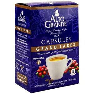 Alto Grande Super Premium Capsules for Nespresso Machines, 100 Percent Arabica Coffee From Puerto Rico (Grand Lares, 18 Count)