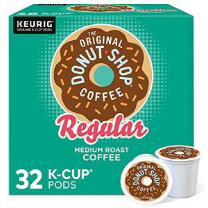 The Original Donut Shop ���M�����[�A�V���O���T�[�u �L���[���O K �J�b�v �|�b�h�A�~�f�B�A�� ���[�X�g �R�[�q�[ �|�b�h�A32 �� The Original Donut Shop Regular, Single-Serve Keurig K-Cup Pods, Medium Roast Coffee Pods, 