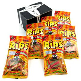 RIPS レインボーリコリス、ブラックタイボックスに入った 4 オンスバッグ (6 個パック) RIPS Rainbow Licorice, 4 oz Bags in a BlackTie Box (Pack of 6)