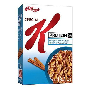 Kellogg's Special K Protein Cold Breakfast Cereal, 15g Protein, 11 Vitamins and Minerals, Original Multi-Grain Touch of Cinnamon, 13.3oz Box (1 Box)
