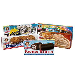 Little Debbie Variety Pack, 1 Box Each Of Zebra Cakes, Cosmic Brownies, Honey Buns, Oatmeal Creme Pies, and Swiss Rolls, 48 Piece Assortment