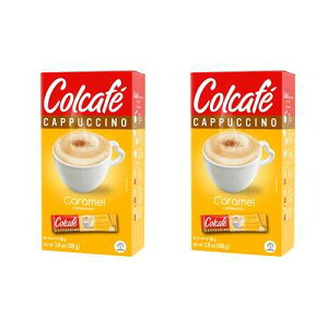 Colcafe �L�������� �J�v�`�[�m �C���X�^���g �~�b�N�X �֗��Ŏ����^�тɕ֗��ȃp�b�N 100%�R�����r�A�R�[�q�[ �z�b�g�܂��̓R�[���h�ɂ��� 6�J�E���g(2����) COLCAFE Colcaf Caramel Cappuccino Instant M